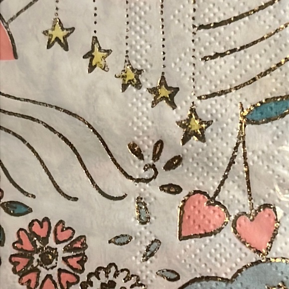 Meri Meri doodle party bundle: gold foil straws & scalloped gold foil napkin-NWT - Picture 5 of 16